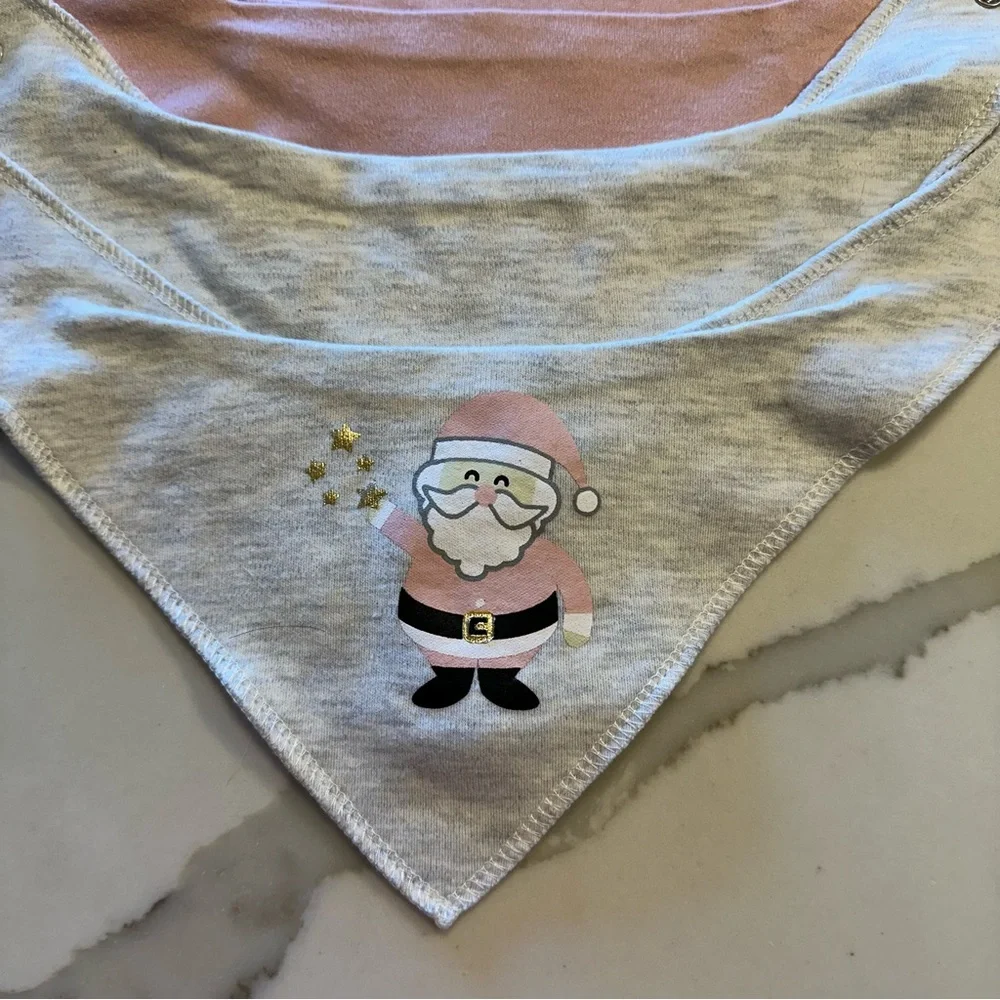Baby / Toddler Girl Christmas Bandana Bib Set